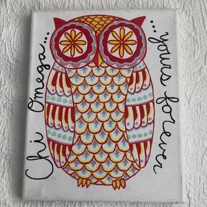 Chi Omega Owl Canvas